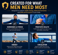Vitalic™ NAD+ para hombres, suplemento de vitalidad después de los 40, con envase de cápsulas y etiqueta visible.